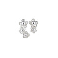 White Flower Pearl Cluster Stud Earrings Fashion Jewelry Accessory view 5