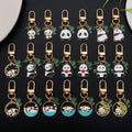 Bamboo Panda Enamel Clasp Keychains in 8 Playful Poses view 2