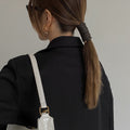 Wrapped Leather Look Ponytail Hair Tie In Black Or Dark Brown view 3