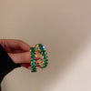 Green Oval Hoop