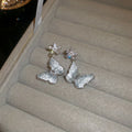 Blue and Silver Crystal Stud and Drop Earring Collection view 8