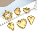 Gold-Tone Heart Metal Charms with 14 Listed Options view 3