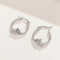 Silver Koala Round Hoop Earrings Animal Charm Metal view 3