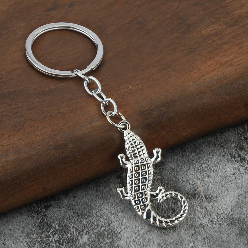 Alligator Crocodile Metal Keychain Animal Pendant for Bag Decor