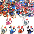 Enamel-Look Gold Silver Heart Alloy Jewelry Pendants in 10 Styles view 4