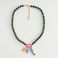 Ocean Charm Beaded Necklace With Shell And Star Details view 8