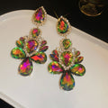 Oversized Crystal Statement Earrings in Two Colorways view 7