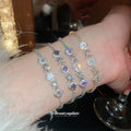 Rhombus Flower Crystal Tennis Bracelets Four Styles view 1