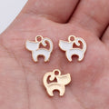 Gold Tone Enamel Cat Charms in Three Bright Colors view 6