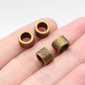 Textured Barrel Large Hole Beads in Two Finishes for Jewelry Making view 4