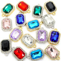 Rectangular Crystal Halo Charm Collection for Jewelry Making view 3