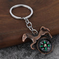 Horse Compass Metal Keychain in Six Color Finishes view 7