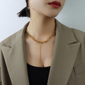 Thick Cuban Curb Chain Bracelet Clasp Tassel Gold Steel view 4