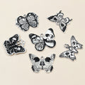 Black and White Skull Butterfly Metal Charms in Seven Styles view 1