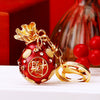 Burgundy Round-Fortune-Pouch