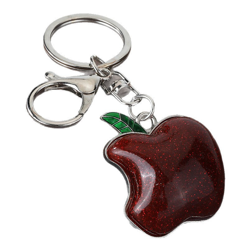 Apple Fruit Alloy Keychain Cute Gift Pendant for Boys Girls