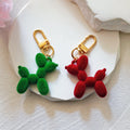 Flocked Balloon Dog Clip Charms in Four Bright Colors view 2
