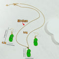 Green Pickle Earrings, Necklace and Coordinated Jewelry Set view 4