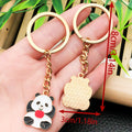 Apple, Bamboo and Rocking Panda Enamel Keychains, 8 Poses view 6