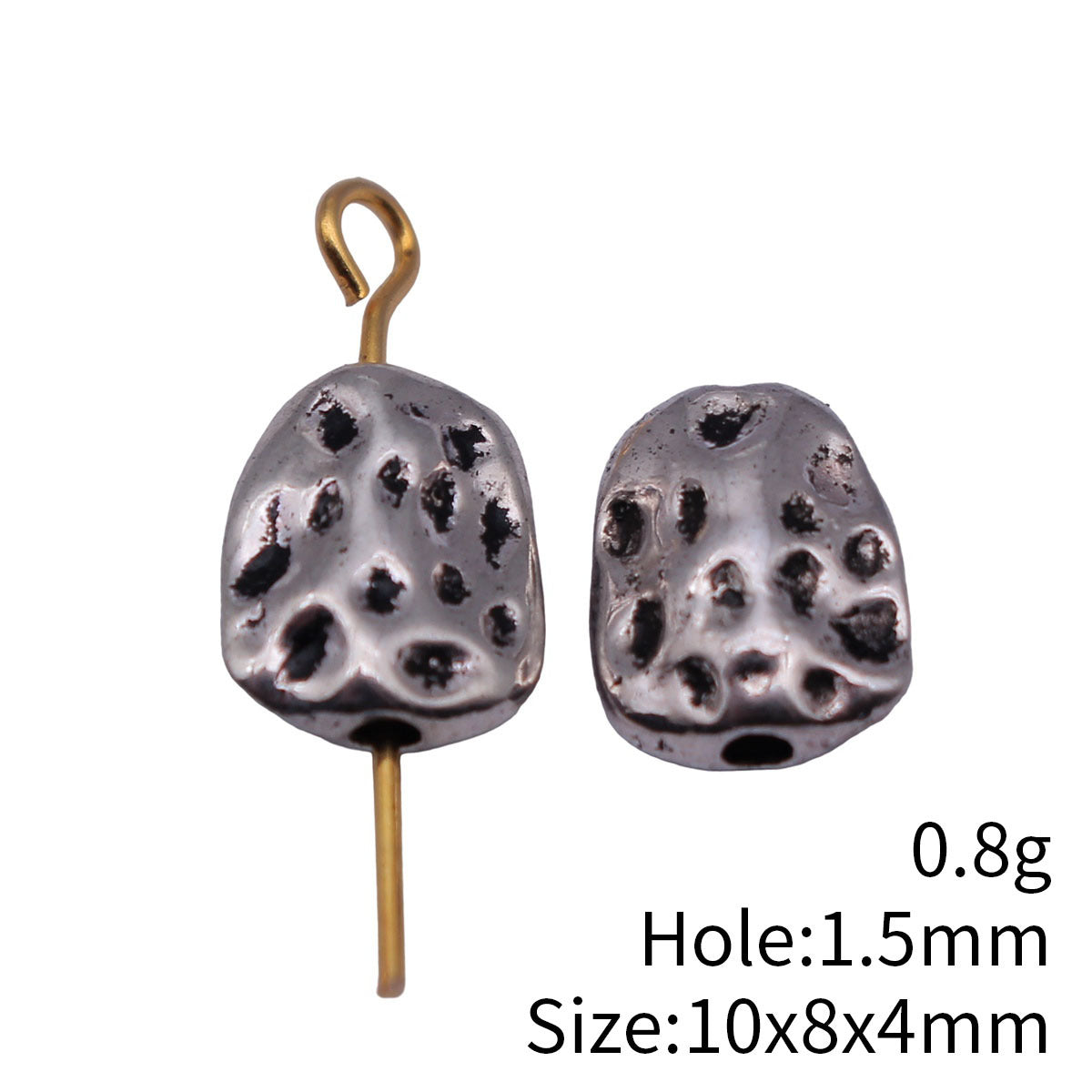10x8x4mm 0.8g Antique Silver Zinc Alloy Hammered Trapezoid Flat Spacer Beads for Jewelry Making