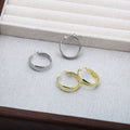Twisted Multi Band Small Hoop Earrings in Gold and Silver view 4