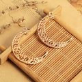 Large Filigree Crescent Moon Metal Charm in Four Finishes view 9