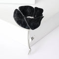 Long Stem Translucent Poppy Brooch in Ten Colorways view 3