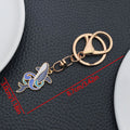 Black and Blue Whale Ocean Metal Clasp Keychain Set view 7