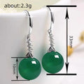 Hook Drop Earrings Round Bead Fish Tail Six Colorways Metal view 4