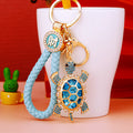 Crystal Fortune Turtle Keychains with Cord Sets and Loose Heart Loops view 1