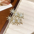 Gold Rhinestone Eight-Point Star Duckbill Hair Clip view 2