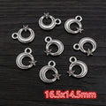 Silver Tone Moon Heart and Lock Charms in Seven Designs view 6