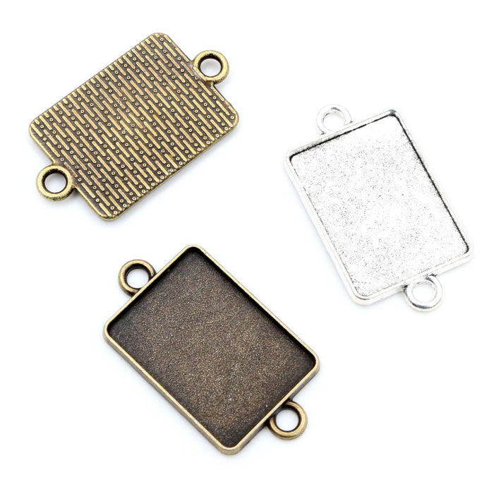 Rectangular Double Loop Pendant Trays in Two Finishes