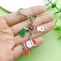 Christmas Charm Keychains Featuring Silver Santa Across 41 Pictured Variations view 2