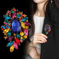 Flower Crystal Eleven Designs Metal Brooch Pin for Jackets and Lapels view 3