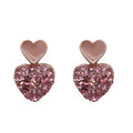 Geometric Crystal Stud Earrings with Sparkling Stone Details view 5