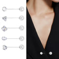 Gem And Pearl Bar Pin Brooch Set Decorative Lapel Pin view 2