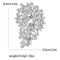 Oversized Crystal Leaf Cluster Brooch in Eight Colorways view 6