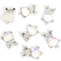 Pastel Bear Cabochon Charms in Gold and Silver Tones view 7