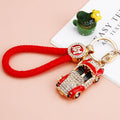 Jeweled Vintage Convertible Car Keychains in Four Pictured Colors view 1