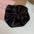 Oversized Square Satin Scrunchie In Black Gray Or Dusty Pink view 6