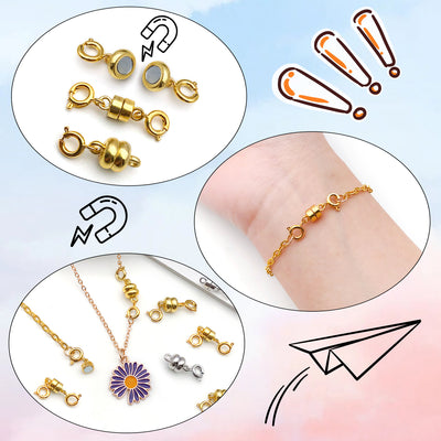 Yellow connector clasp jewelry findings shown in a close-up product view