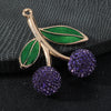 Gold-Tone Small Purple