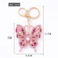 Rhinestone Hollow Butterfly Keychain Gold Metal Four Colors view 2