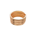 Wide Wavy Metal Cuff In Gold Or Silver Tone With Mixed Gallery Designs view 5