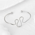 Gold and Silver Tone Open Wire Cuff Bracelets in Twelve Designs view 12