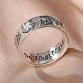 Silver Butterfly Engraved Band Ring Soul Shine Quote 6-10 view 3