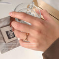 Silver and Gold Tone Cross Band Crisscross Metal Rings view 2