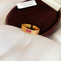 Gold Open Adjustable Rings Floral Pink And Gem Styles view 9