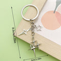Celestial Charm Keychains Featuring Cross Star Mix Across 15 Pictured Variations view 3